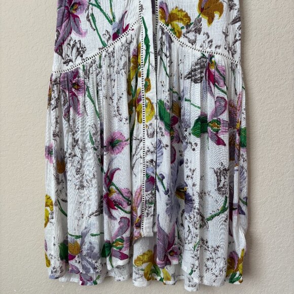 Anthropologie Nia Boho Floral Tunic Button Front Top - Picture 5 of 13